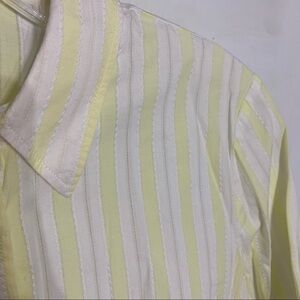 Elevenses Anthropologie Embroidered button down shirt pastel top 6